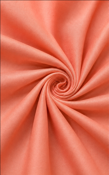 Coral Peach Fine Silk